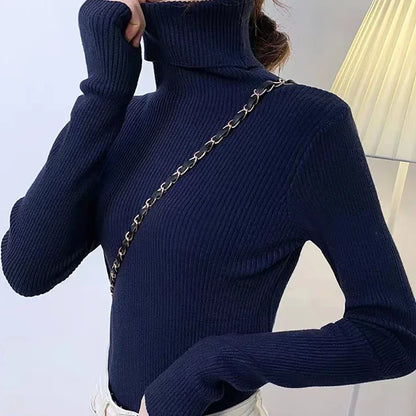 2025 Women S Fall Turtleneck Sweater Soft Knitted Cashmere Pullover Jumper Basic Autumn Winter Sweater For Women