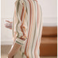 Multi Soft Colors Striped Elegant Basic Shirt