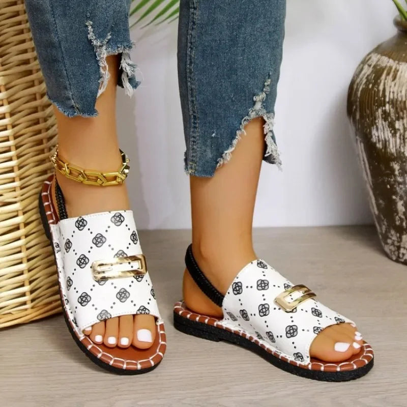 Womens New Beach Fashion Double Layer Sandals