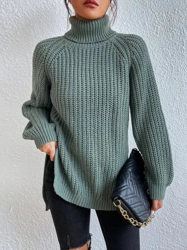Turtleneck Femme Jumper Oversized Sweaters