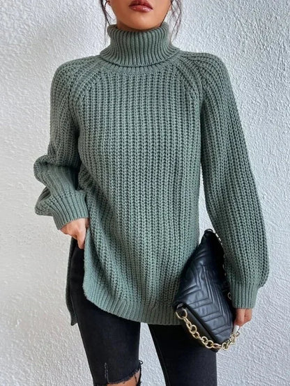 Turtleneck Femme Jumper Oversized Sweaters