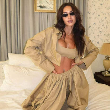 Casual Woolen Loose Pants