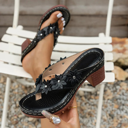 Womens Platform High Heel Luxury Summer Slippers