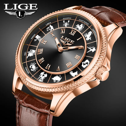 30m Water Resistance Genuine Leather Mens Luxury Quartz Watches