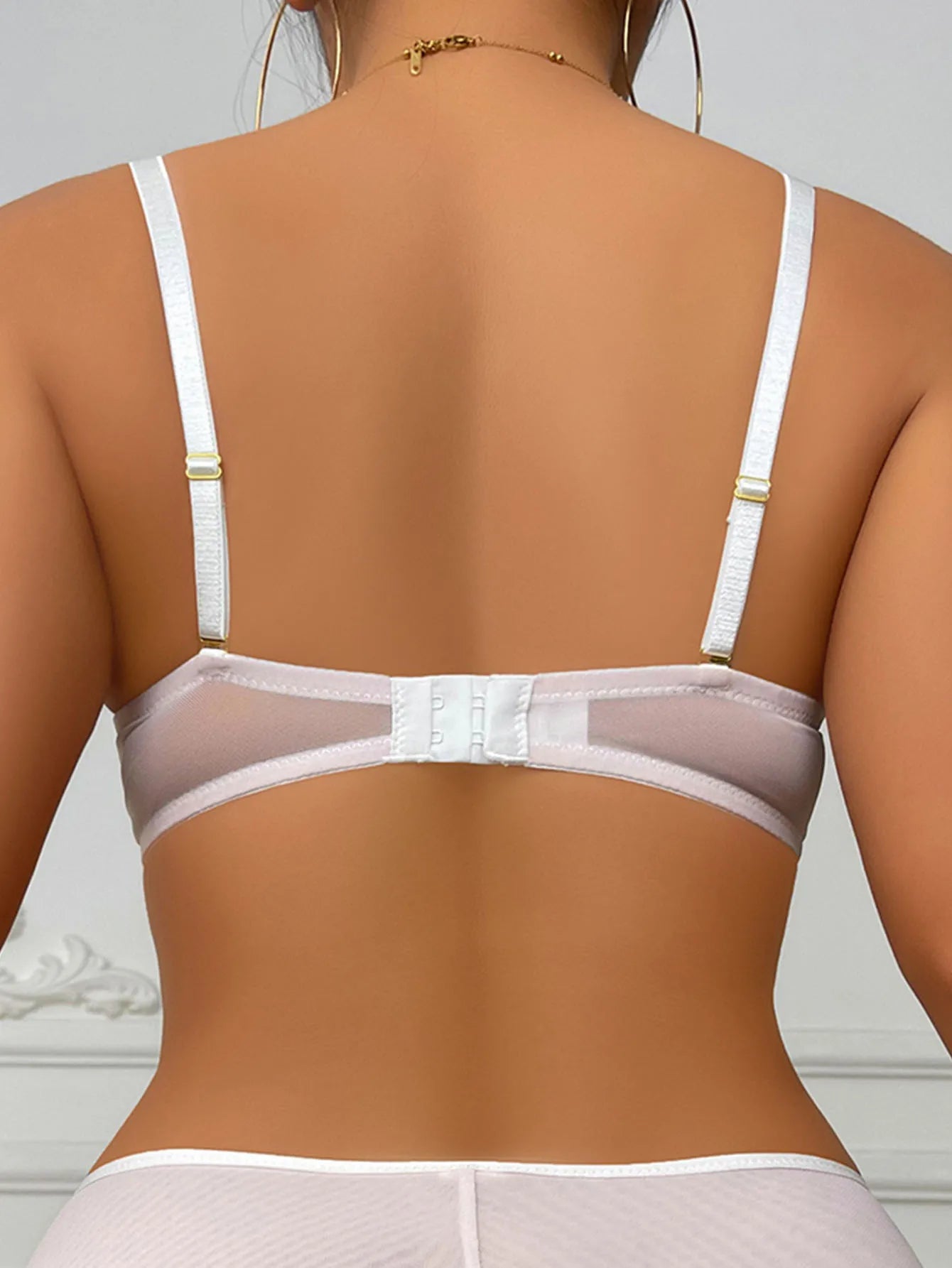 Embroidery Lace Bra For Women Plus Size Sexy Thin Underwired Black Gray