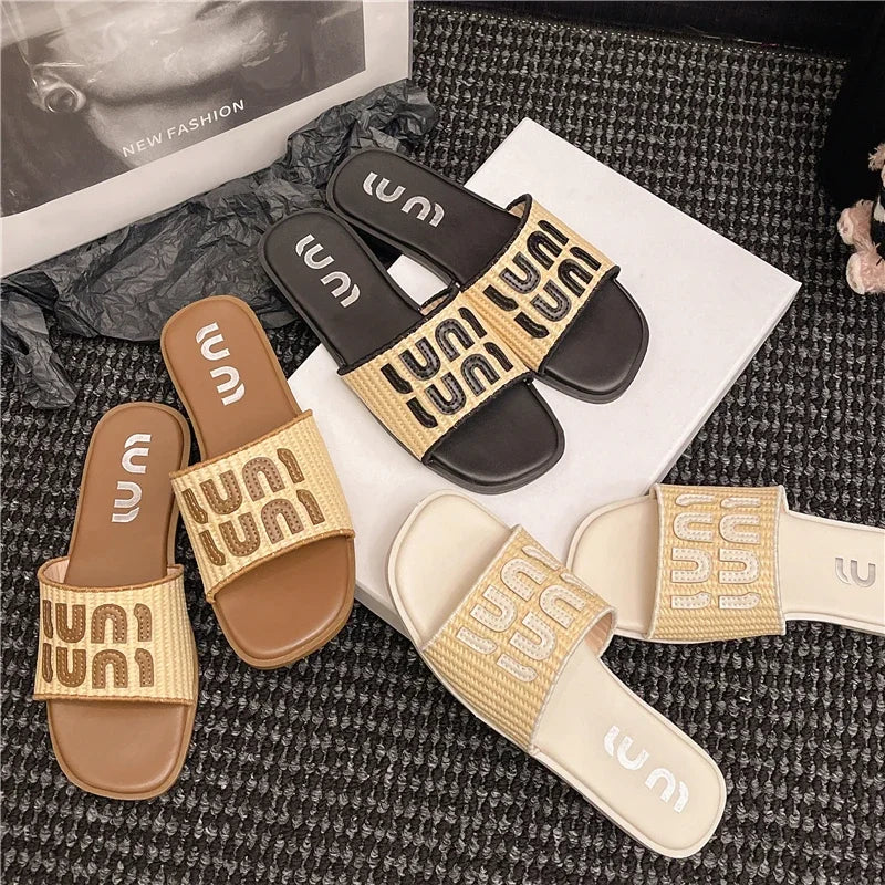 Womens Flat Summer Slippers