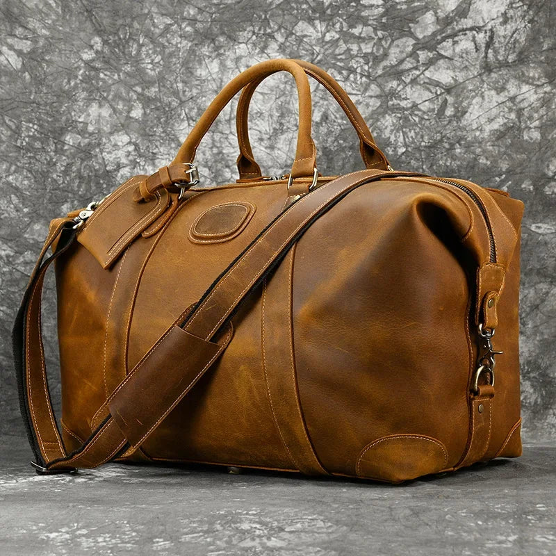 New Retro Large Capacity Genuine Leather Square Bags