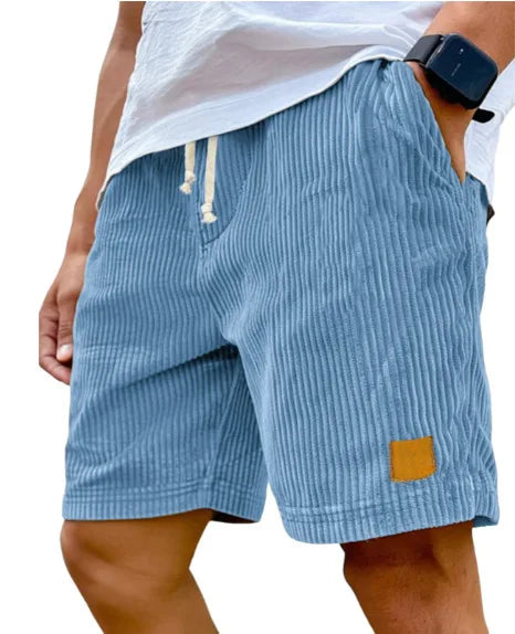 Vintage English Style Corduroy Casual Men Shorts