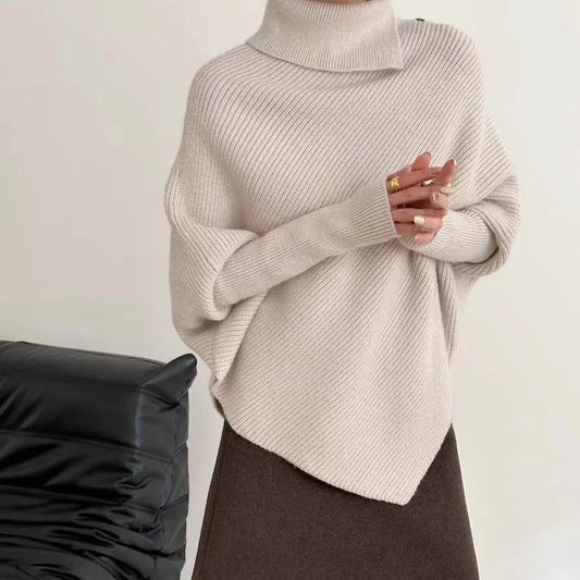 Irregular Wide V Neck Women Sweaters