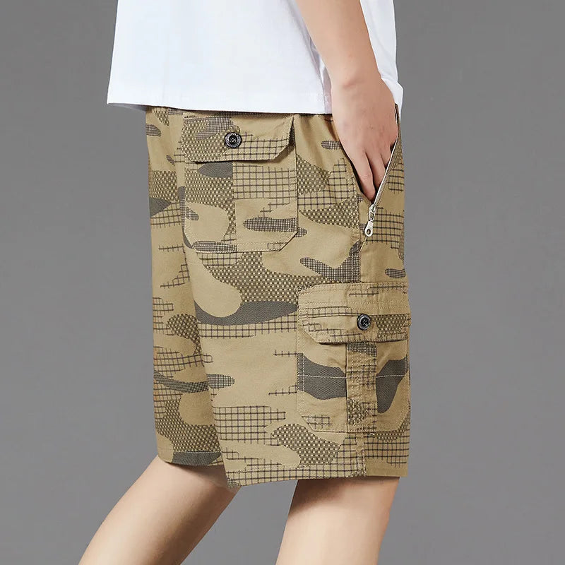 Casual Summer Style Mens Cotton Camouflage Shorts