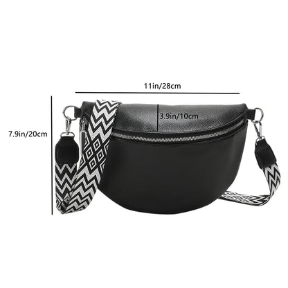 Women Zip Up Soft Messenger Bags