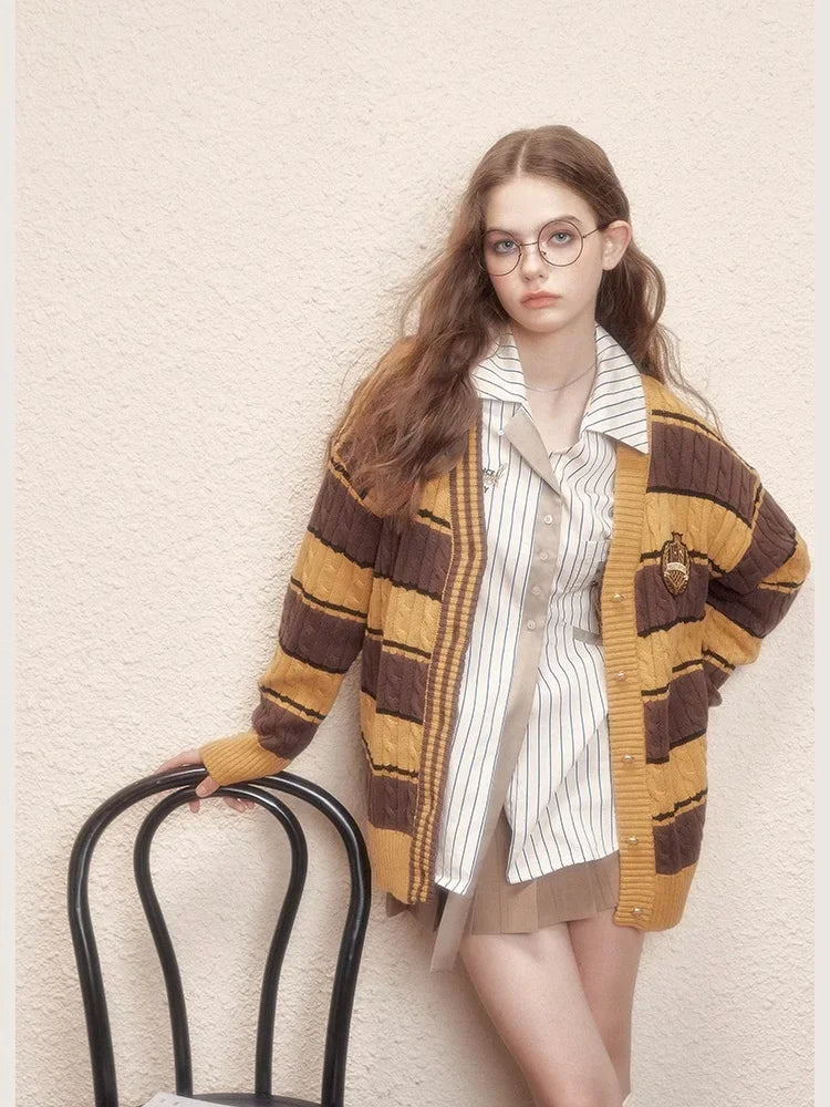 Womens Vintage Korean Style Thick Loose Winter Sweaters