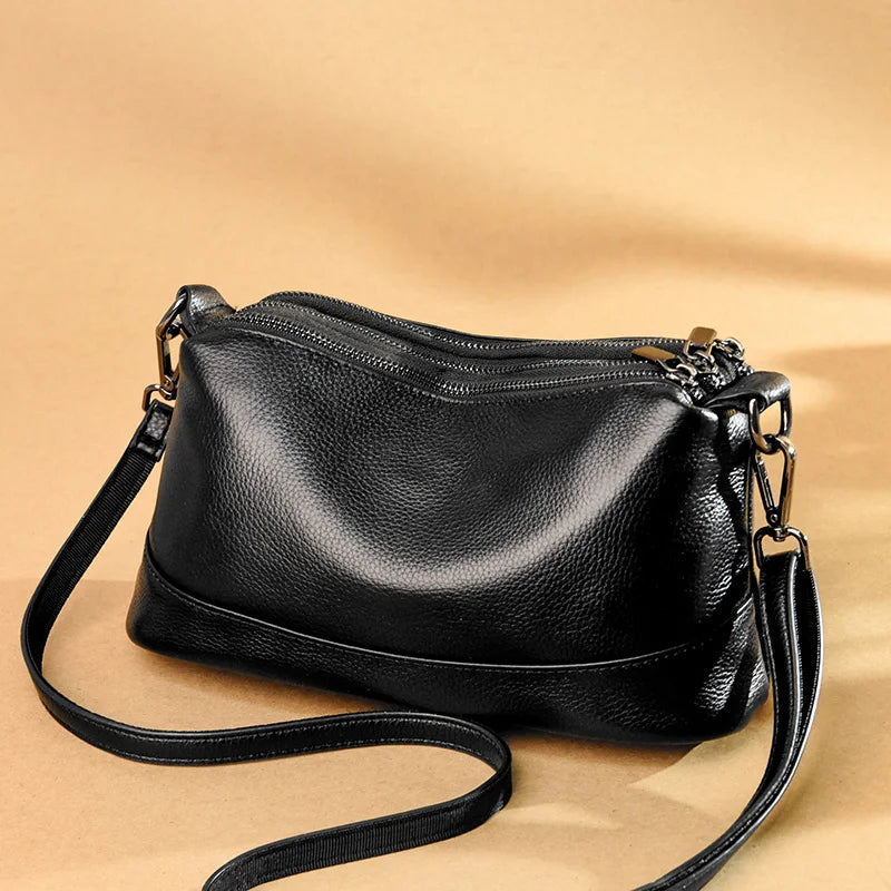 Contemporary Icon: Genuine Leather Designer Shoulder Bag