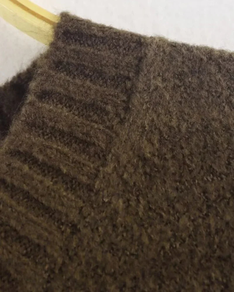 Simple O Neck Long Sleeve Sweaters