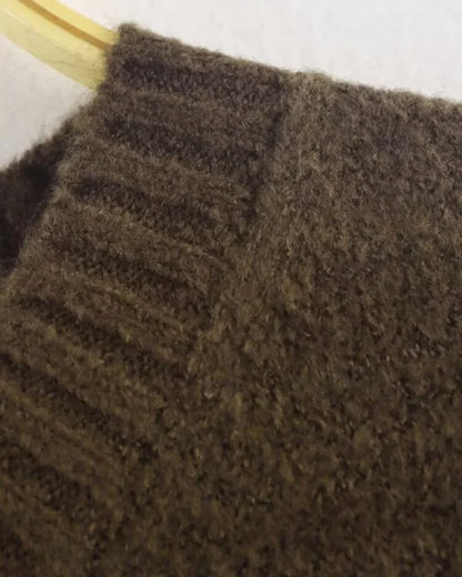 Simple O Neck Long Sleeve Sweaters