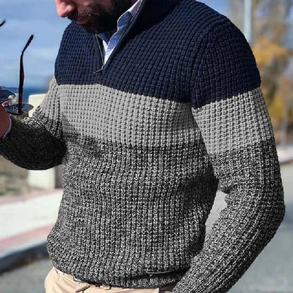 Mens Colorblock Sweater Cozy Stylish And Casual For A Fashion Forward Look