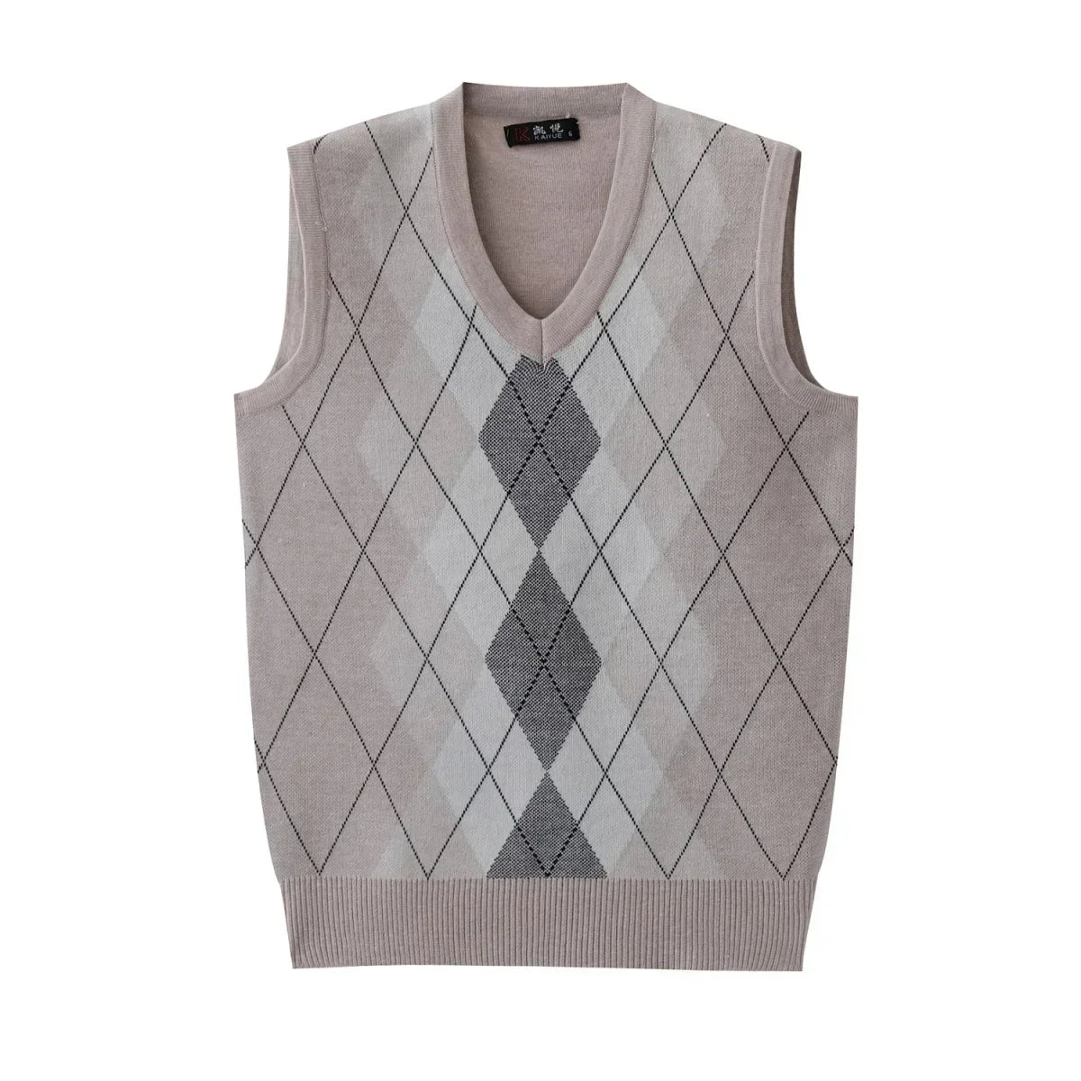 Argyle Basic Solid Color O Neck Long Sleeve Knitted Men S Sweaters