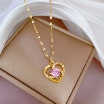Heart Shaped All Pearl Necklace