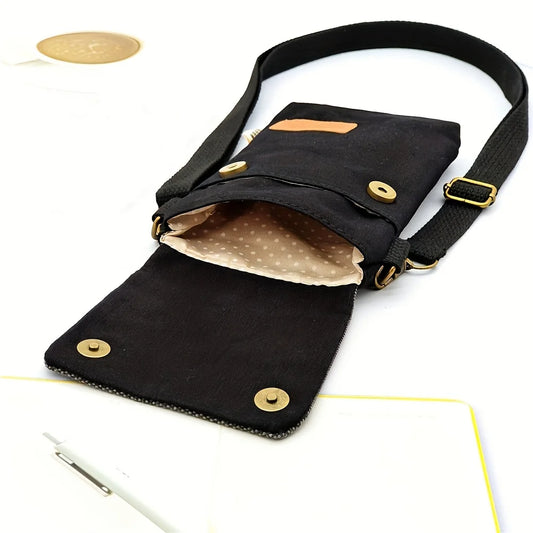 Sage Green Canvas Mini Phone Bag