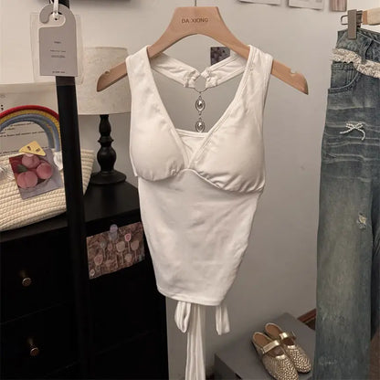 Urban Edge: Casual Sleeveless Streetwear Crop