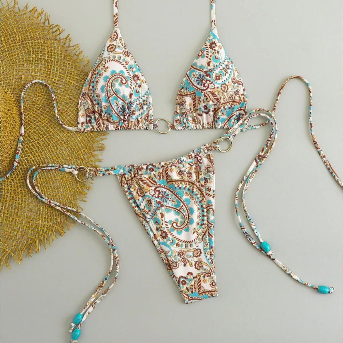 Polka Glow Push Up Bikini