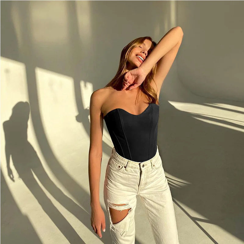 Sleek Silhouette: Bodycon Seamless Tube Top