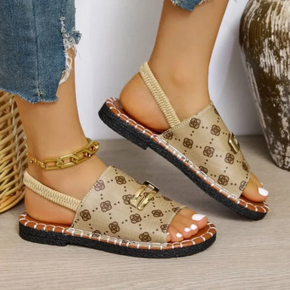 Womens New Beach Fashion Double Layer Sandals