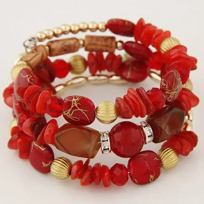 Ibiza Bohemian Summer - Colorful Beaded Turquoise Wrap Bracelet