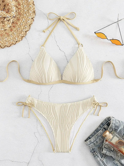 High Cut Women Sexy String Push Up Bikini