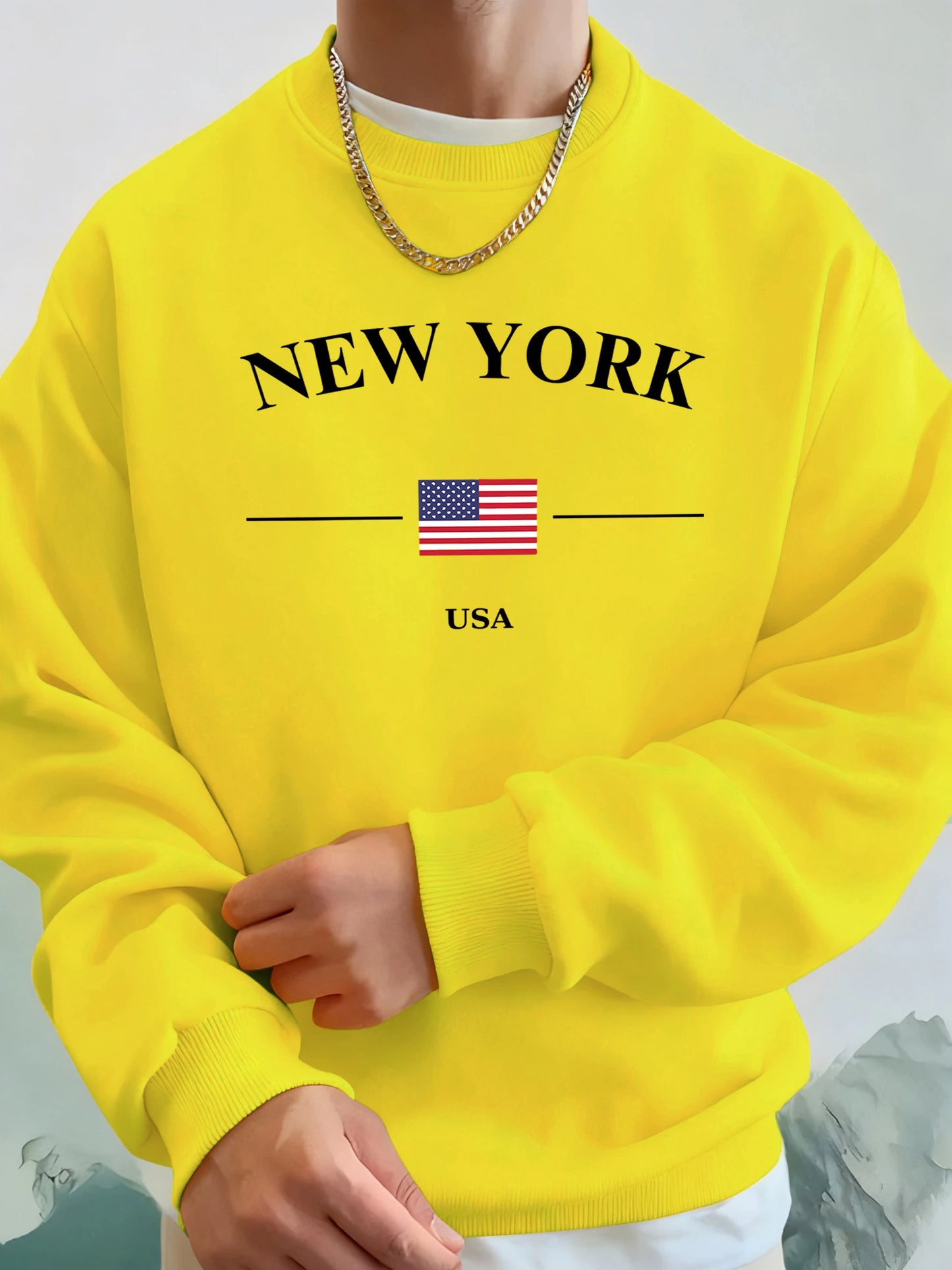 Manhattan New York Printed Crew Neck Sweatshirts