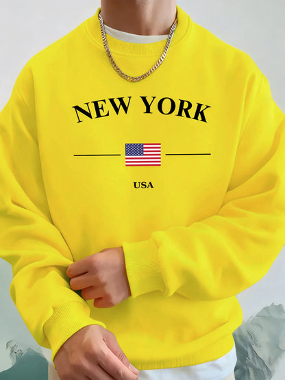 Manhattan New York Printed Crew Neck Sweatshirts