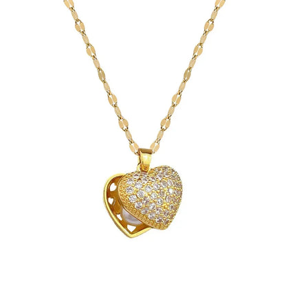 Heart Shaped All Pearl Necklace