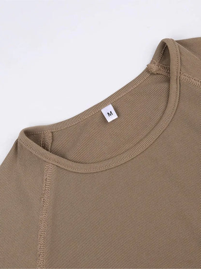 Spring Essentials Chic Black Crop Top & Skinny Pants Two-Piece Set – Casual Sport Outfit