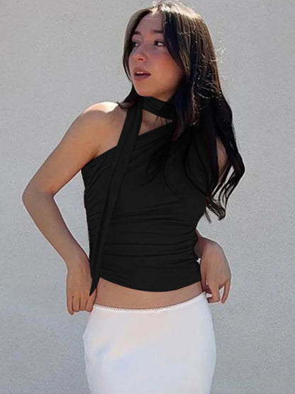 Womens Sexy Backless Super Sexy Crop Tank