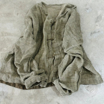 Vintage V-Neck Knit Cardigan Jacket for Women – Autumn Winter 2025