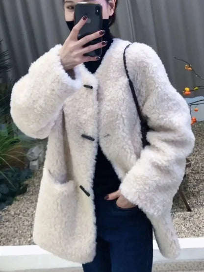 New O Neck Single Breasted Coats