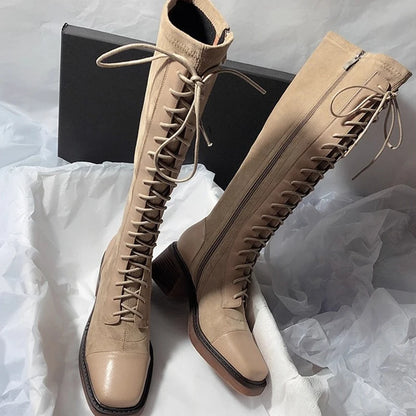 Women Classic Style High Quality Lace Up Boots