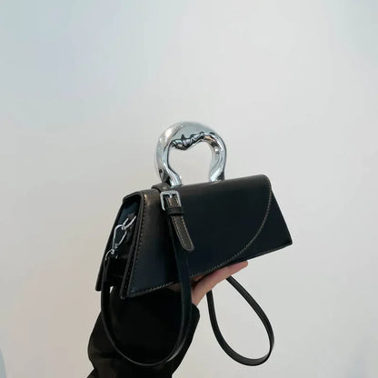 Womens Large Pu Leather Tote Bag Stylish Square Shoulder Crossbody Handbag