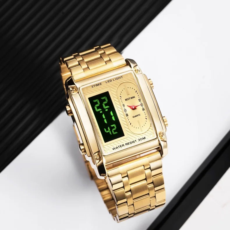 Mens Stainless Steel First Class Analog Dress Watches