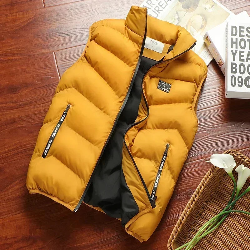 Bright Puffer Vest for Effortless Functional Cozy Street Style Layering