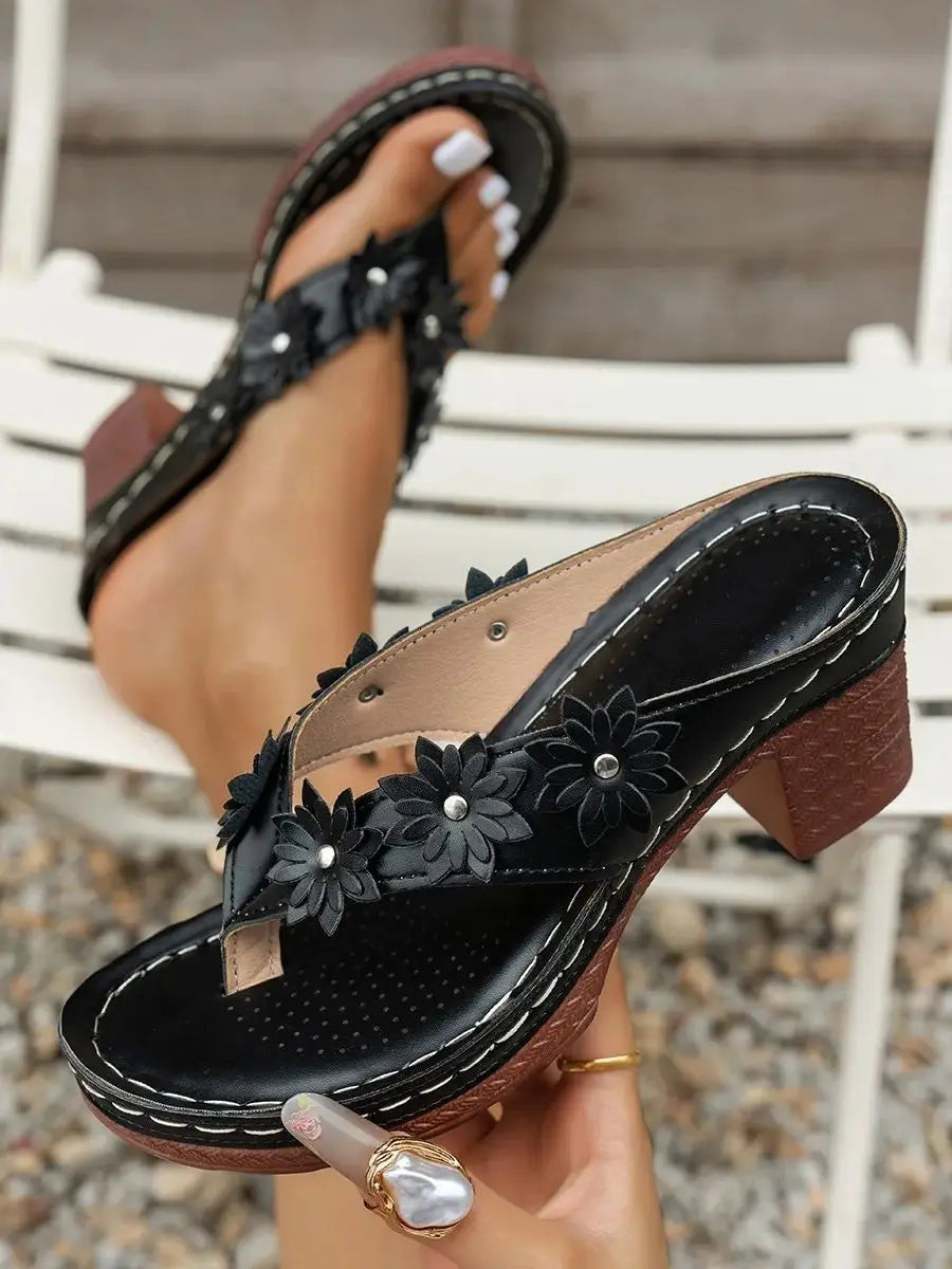 Womens Platform High Heel Luxury Summer Slippers