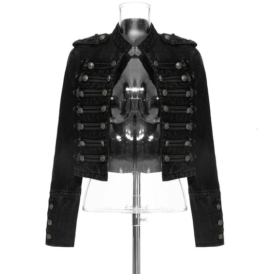 Double Button Crop Jacket Outfits