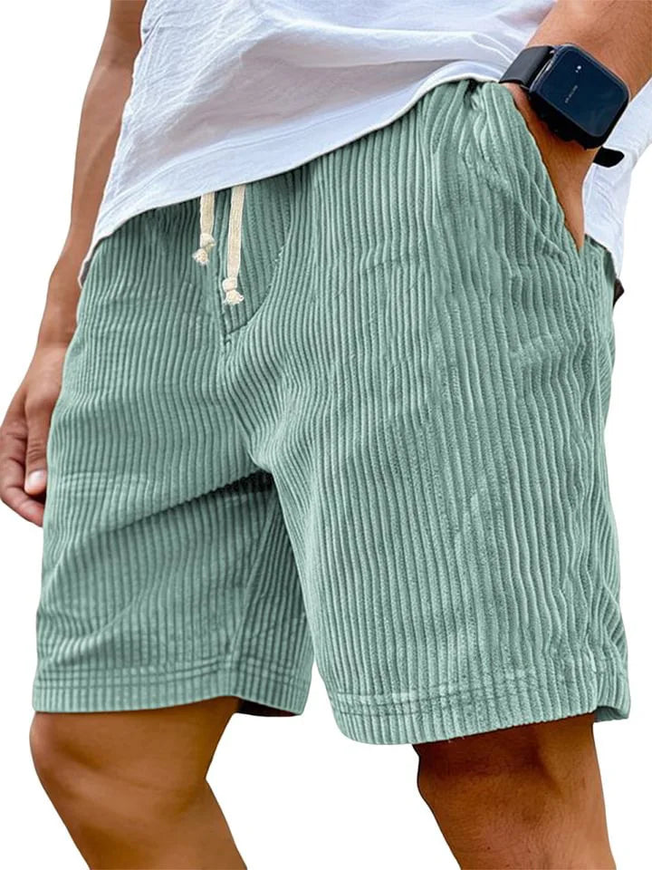 Vintage English Style Corduroy Casual Men Shorts