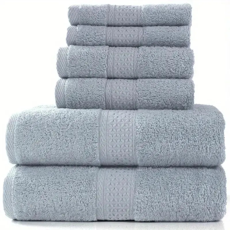 Solid Black Color Home Hotel Style Cotton Hand Bath Towels