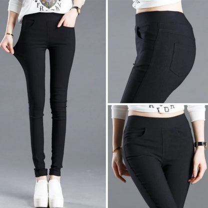 Women’s High Waist Pencil Pants – Slim Fit Office Ankle Trousers