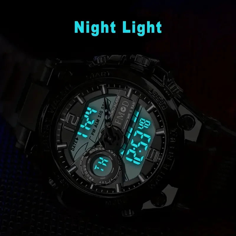 Mens Casual Muscular Sport Digital Analog Watch