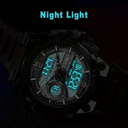 Mens Casual Muscular Sport Digital Analog Watch