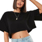 Cotton Loose Style Casual Crop Top