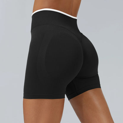 Pink High-Waist Seamless Workout Shorts