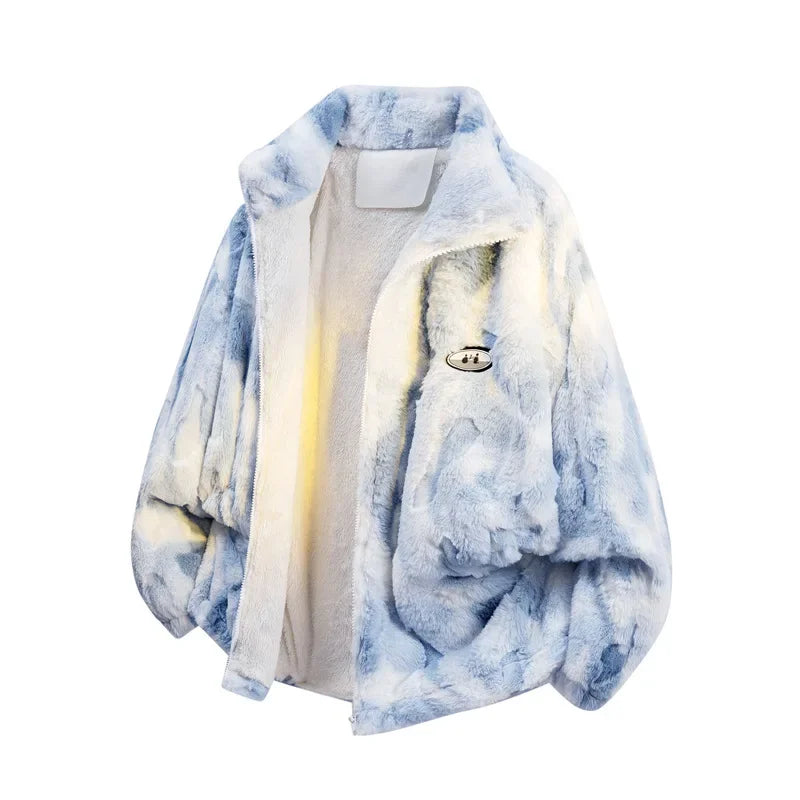 Plus Size Furry Warm Jacket for Effortless Cozy Chic Winter Street Style